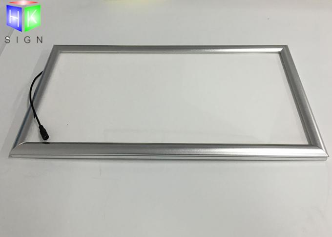 Esposizione esile della scatola leggera della struttura LED della rottura dell'argento per la pubblicità del 27" X 40"
