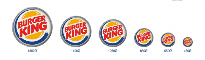 Pavimento che sta i segni accesi all'aperto per la matrice per serigrafia Burger King di affari