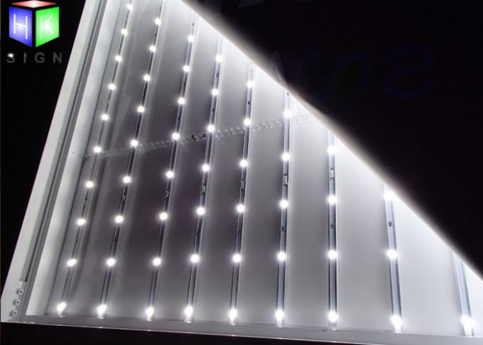 Esposizione all'aperto Framelss di alluminio del segno della scatola leggera del tessuto LED Backlit 80MM spessi