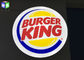 La scatola accesa all'aperto di Burger King firma i segni all'aperto retroilluminati e rotondi di Lightbox fornitore